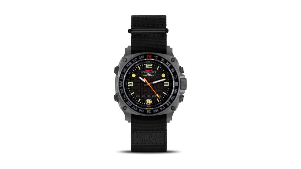 Silencer 44.5mm Grey Steel Case, Nylon Black Band