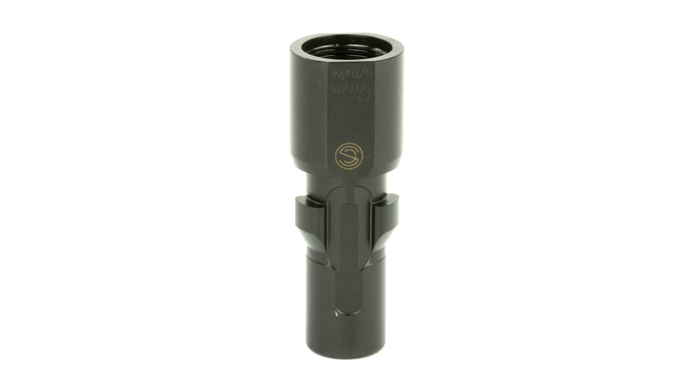 SilencerCo 3-Lug Muzzle Device, 5/8x24, 9mm, Black, AC2609