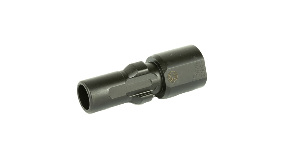 SilencerCo 3-Lug Muzzle Device, 5/8x24, 9mm, Black, AC2609