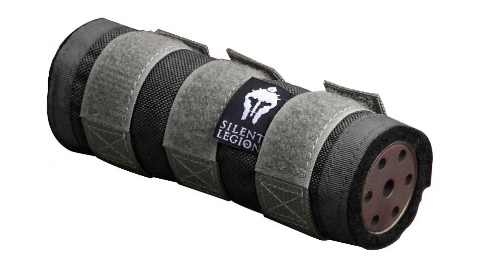 Silent Legion Suppressor Cover/Heat Shield, Standard Temperature, 1800F, Black, 8 in, SC-8B