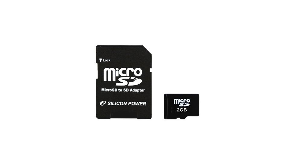Silicon Power microSD Memory Card with Two Adaptors (SD &amp; miniSD) - 512MB / 1GB / 2GB