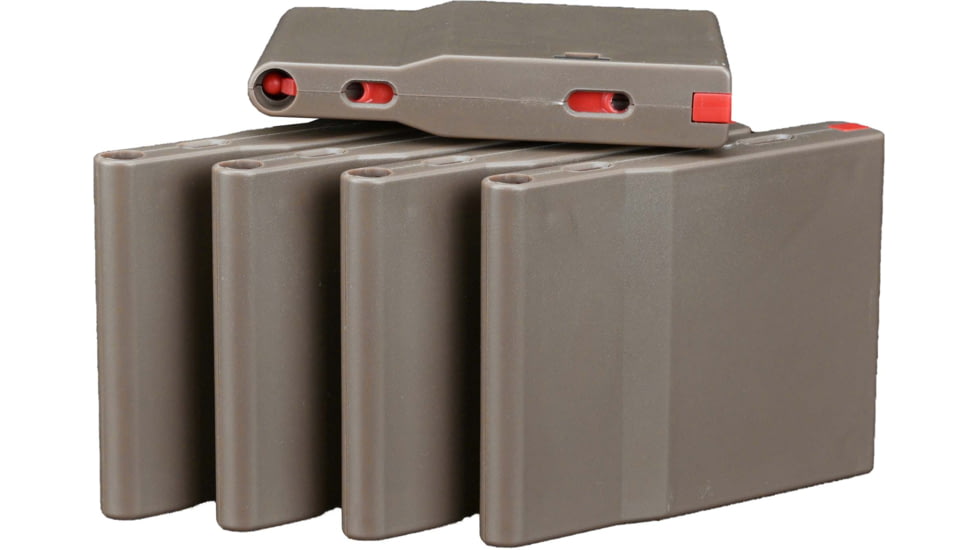 Silverback Airsoft SRS ABS 25-Round Light Airsoft Magazine, 5 pieces, Flat Dark Earth, SBA-MAG-07FDE-25RD