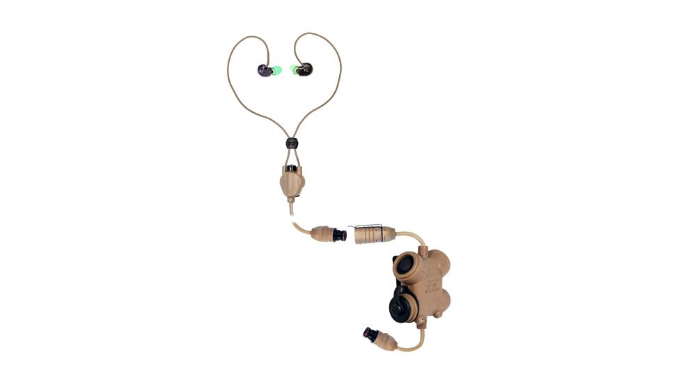 Silynx Clarus Systems Headset Kit - Clarus Control Box, In-Ear Headset with in-ear mic, Motorola APX Cable Adaptor, Tan CLAR-T-N-002