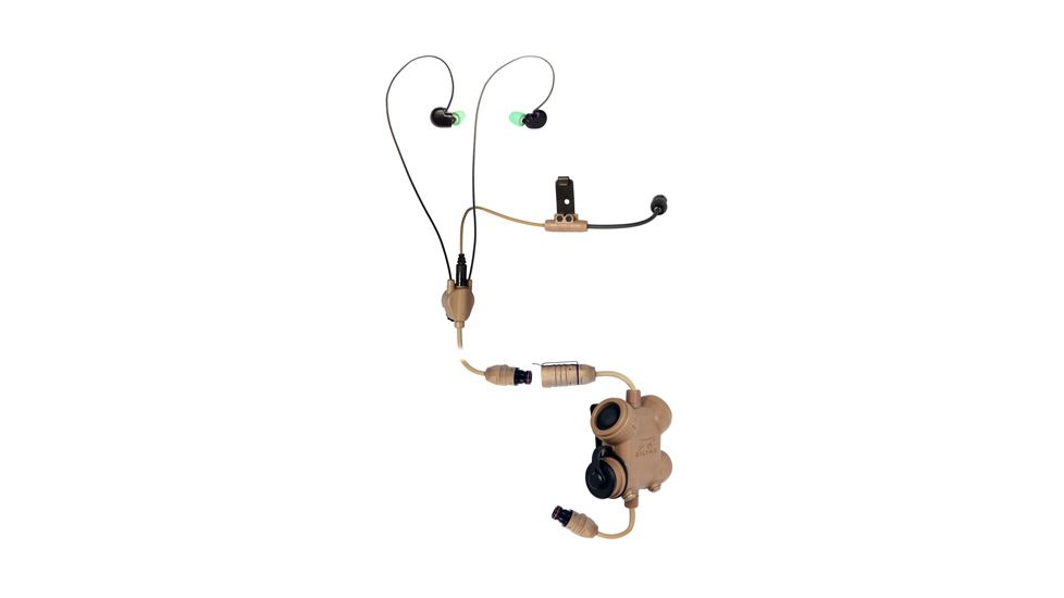 Silynx Clarus Systems Headset Kit - Clarus Control Box, In-Ear Headset with in-ear mic, Motorola APX Cable Adaptor, Tan CLAR-T-N-002