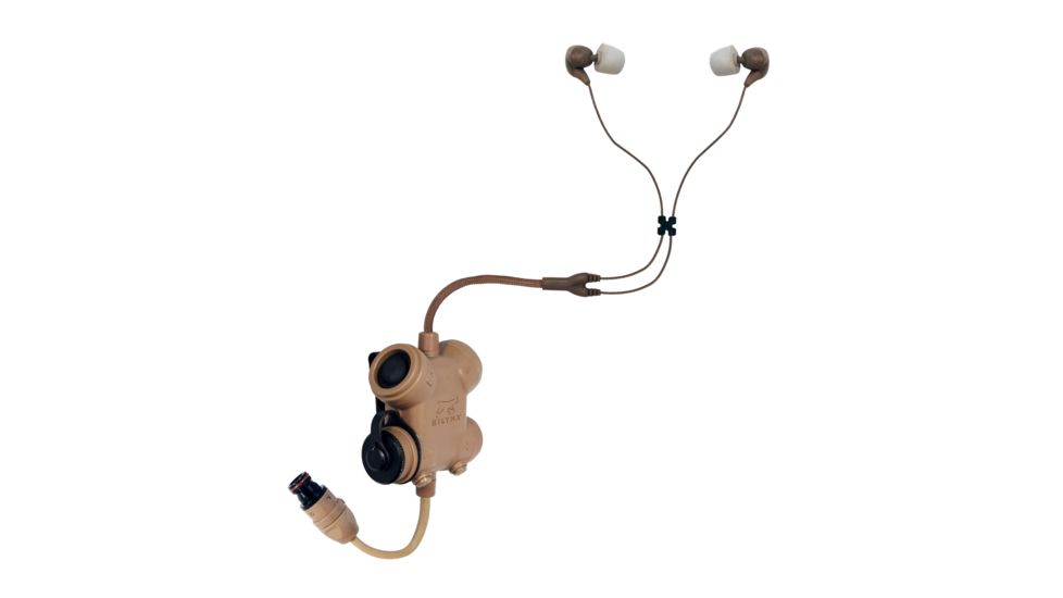 Silynx Clarus XPR Fixed Headset, w/ CA0004-04 adaptor cable, Tan CXPRFH-D-003