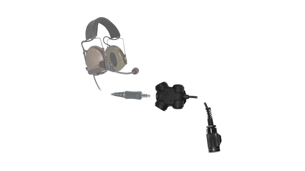 Silynx U94 Chest Mountable Push-to-Talk Comm System - 18in, Coiled, Black, U94PTT-001-C