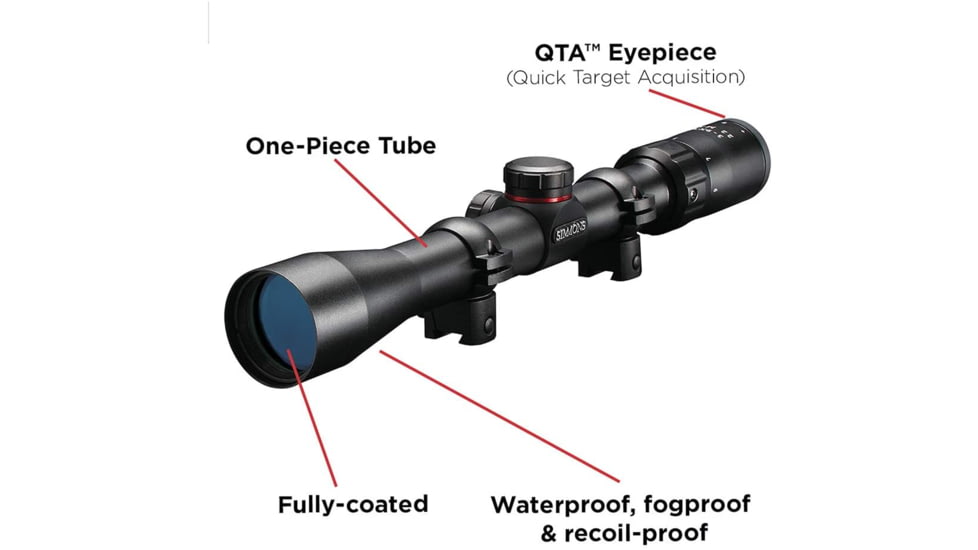 Simmons 22 MAG Rimfire Rifle Scope, 3-9x32mm, 1 inch Tube, Second Focal Plane, Truplex Reticle, Black w/ Rings, 511039, EDEMO8