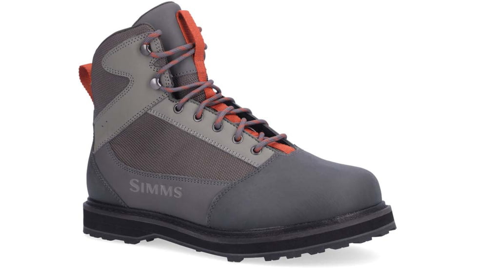 Simms Fishing Products Tributary Wading Boot, Rubber Soles - Kid's, Basalt, Small, kids-wad-boot-rubber-sol