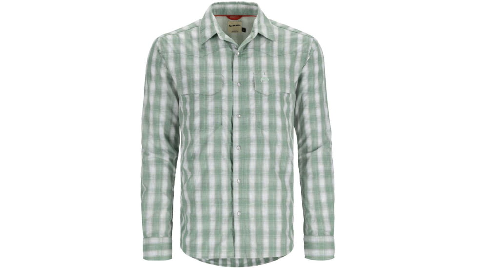 Simms Fishing Products Big Sky Fishing Shirt - Men's, Field/Bright Blue Plaid, Small, 10661-2033-20