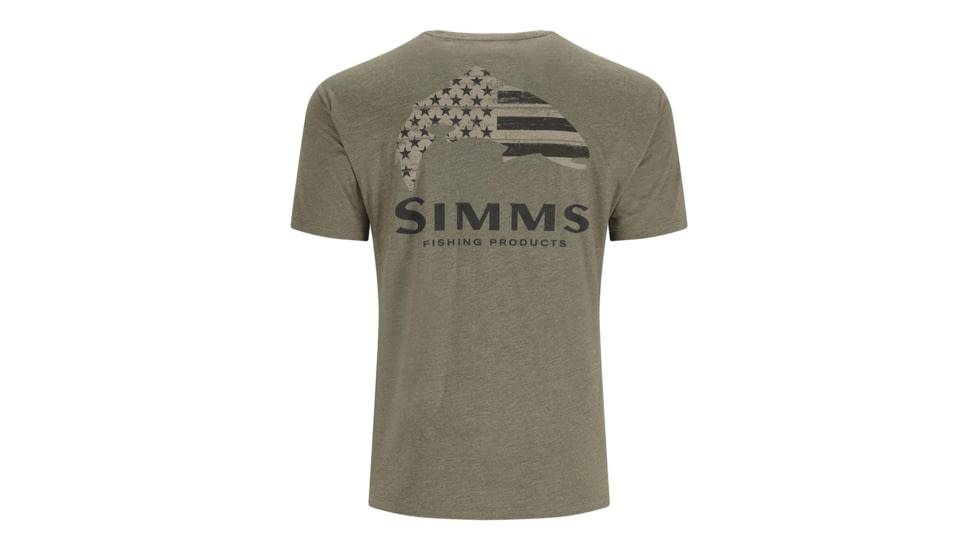 Simms Fishing Products Ms Wooden Flag Trout T-Shirt- Past Seasons Style B3019733, wooden-flag-trout-t-shirt