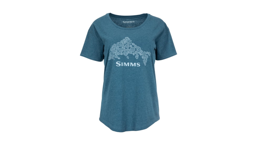Simms Fishing Products Ws Floral Trout T-Shirt 623C92DF, womens-floral-trout-tee