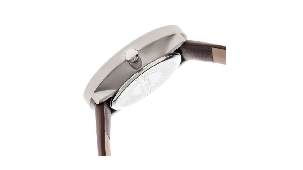 Simplify 2601 The 2600 Watch 40mm, Brown Leather Band, Silver Case, White Face SIM2601