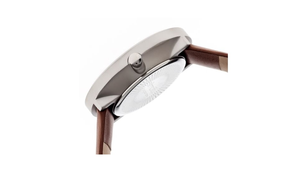 Simplify 2602 The 2600 Watch 40mm, Brown Leather Band, Silver Case, Blue face SIM2602