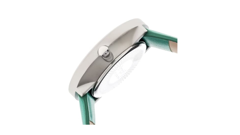 Simplify 2605 The 2600 Watch 40mm, Green Leather Band, Silver Case, Black Face SIM2605