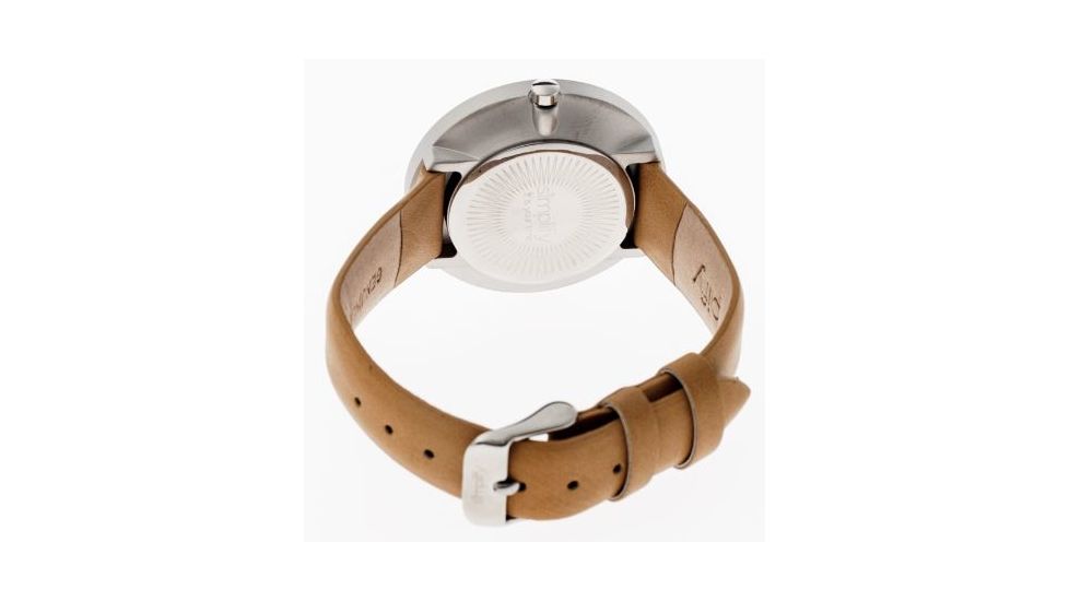 Simplify 2607 The 2600 Watch 40mm, Brown Leather Band, Silver Case, Black Face SIM2607