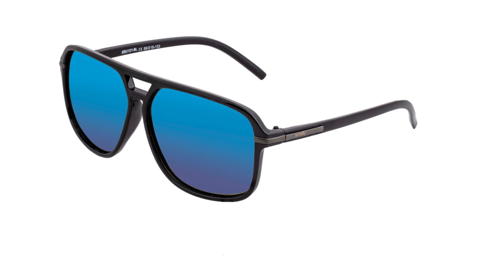 Simplify Reed Polarized Sunglasses - Unisex, Black/Blue, One Size, SSU121-BL