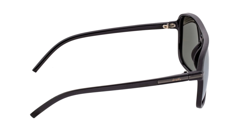 Simplify Reed Polarized Sunglasses - Unisex, Black/Silver, One Size, SSU121-SL