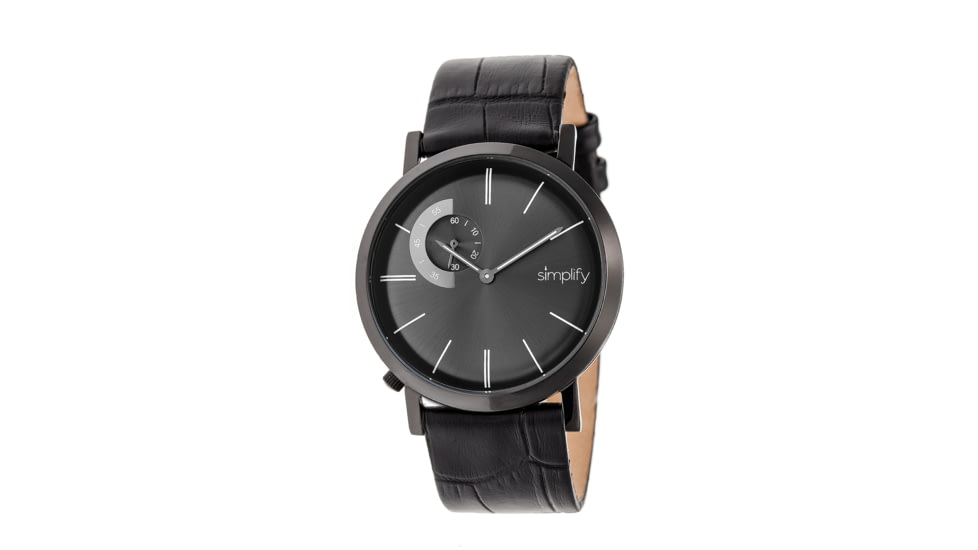 Simplify The 3100 Leather Strap Watch, Black, Standard SIM3107