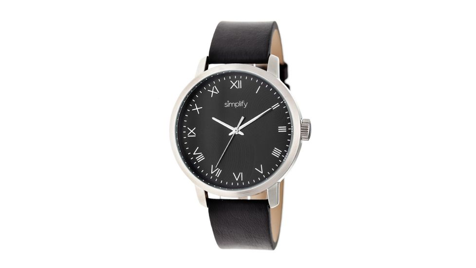 Simplify The 4200 Leather Strap Watch, Black, Standard SIM4202