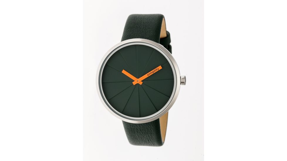 Simplify The 4000 Leather-Band Watch, Forest Green, Standard SIM4002