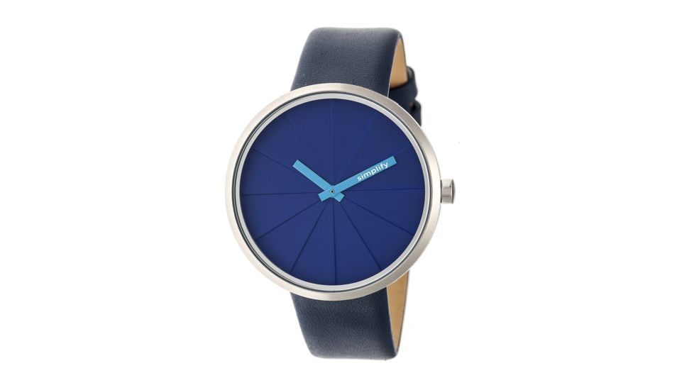 Simplify The 4000 Leather-Band Watch, Navy, Standard SIM4005