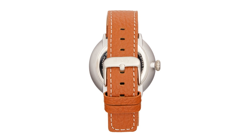 Simplify The 7100 Leather-Band Watch w/Date, Silver/Brown, One Size, SIM7102