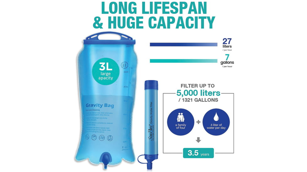 Simpure Gravity Water Filter Bag 3L
