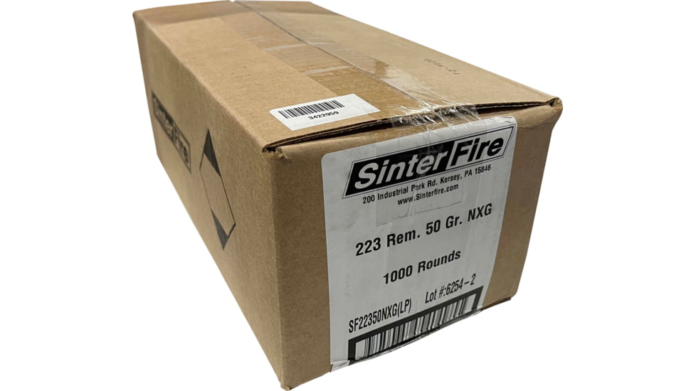 SinterFire .223 Remington 50 Grain Centerfire Rifle Ammo, 1000 Rounds, SF22350NXG-LP