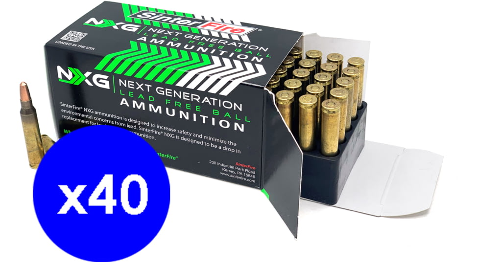 SinterFire Lake City 5.56mm 50 Grain Next Generation Brass Cased Centerfire Rifle Ammo, 2000 Rounds