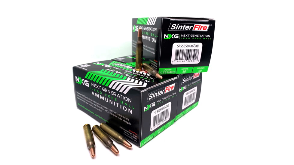 SinterFire Lake City 5.56mm 50 Grain Next Generation Brass Cased Centerfire Rifle Ammo, 50 Rounds, SF55650NXG