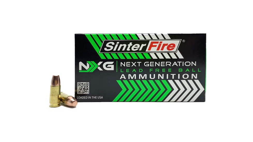 SinterFire NXG Lead Free Ball 40SandW 125 Grain Monolithic Copper Brass Cased Pistol Ammo, 50 Rounds, 855040006686