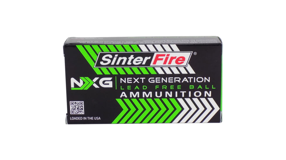 SinterFire NXG Loose Pack 9mm Luger 100 Grain Lead-Free Ball Brass Cased Centerfire Pistol Ammo, 250 Rounds, SF9100NXG(250)
