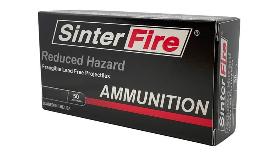 SinterFire Reduced Hazard .300 AAC Blackout 110 Grain Frangible Brass Cased Pistol Ammo, 50 Rounds, 855040006815