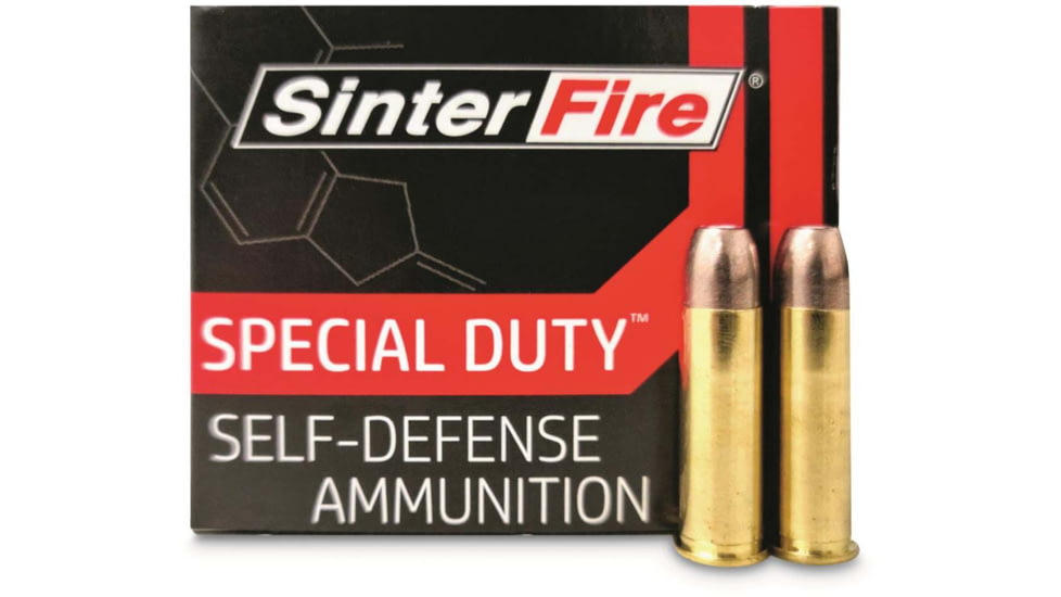 SinterFire Special Duty Self-Defense 38Spcl 110 Grain Brass Cased Pistol Ammo, 20 Rounds, SF38110SD