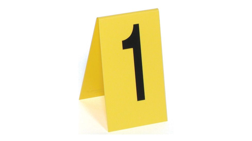 Sirchie - Markers: Photo evidence #1-15, 4.25" x 7.5" x .050 yellow PS, SIRCHIE logo printed Black matte