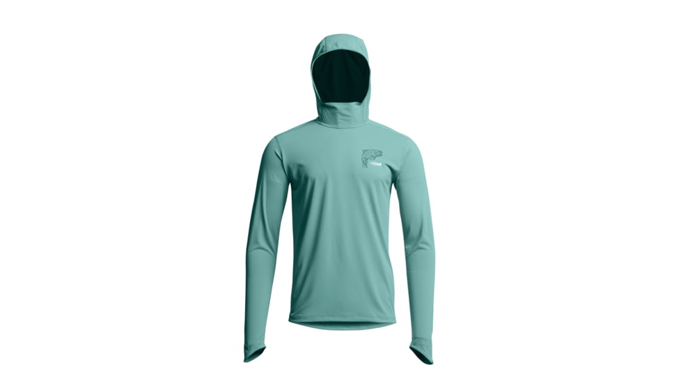 Sitka Gear Radiant Graphic Sun Hoodie Aqua Trout L, 600996-AQ01-L