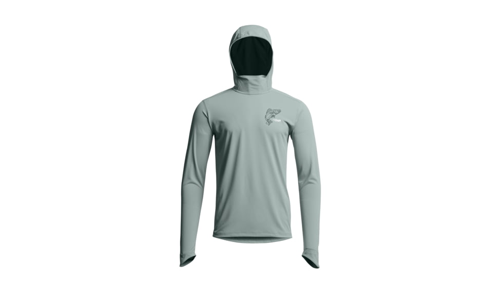 Sitka Gear Radiant Graphic Sun Hoodie Surf Blue Walleye L, 600996-SF02-L