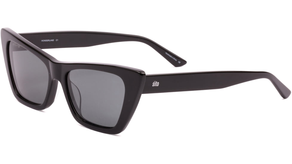 Sito Wonderland Sunglasses, Black Frame, Iron Grey Polarized Lens, SIWND001P