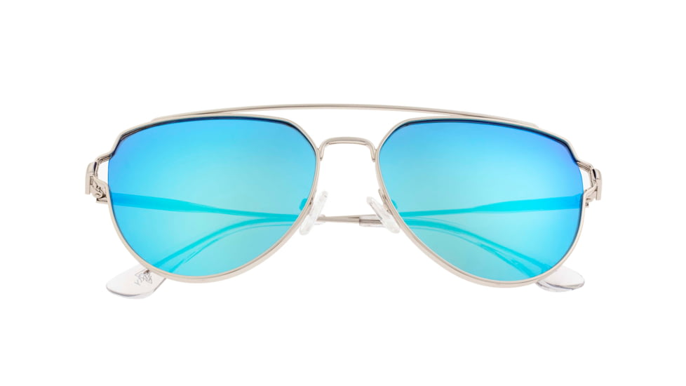 Sixty One Sunglasses Nudge Polarized Sunglasses - Unisex, Silver/Blue, One Size, SIXS106SL