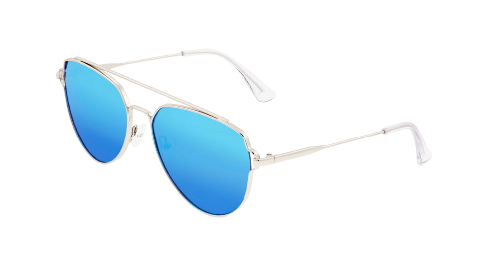Sixty One Sunglasses Nudge Polarized Sunglasses - Unisex, Silver/Blue, One Size, SIXS106SL