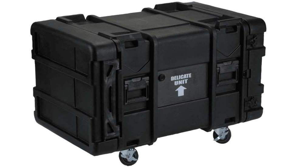 SKB Cases 8U Shock Rack 28in Deepx14in Hgh, W/Square Holes/Large Round Rack Mount Holes, 3SKB-R908U28