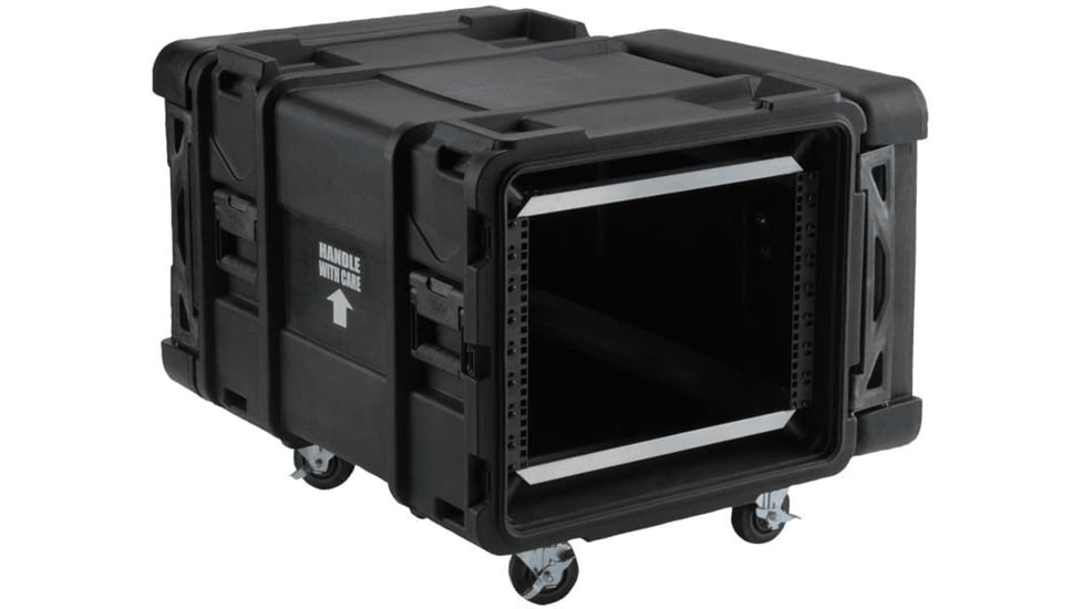 SKB Cases 8U Shock Rack 28in Deepx14in Hgh, W/Square Holes/Large Round Rack Mount Holes, 3SKB-R908U28