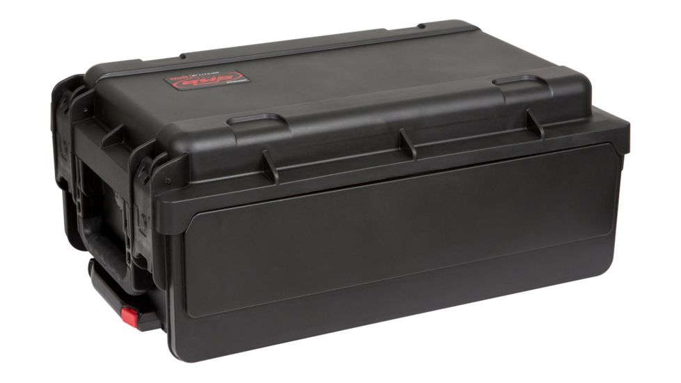 SKB Cases Injection Molded Laptop/2U Studio Flyer Rack Case w/Wheels and Pull handle, Black 1SKB-iSF2U