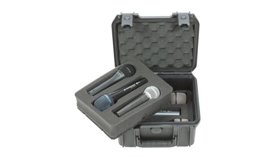 SKB Cases Injection Molded Microphone Case, 6 Mics, Black 3I-0907-MC6