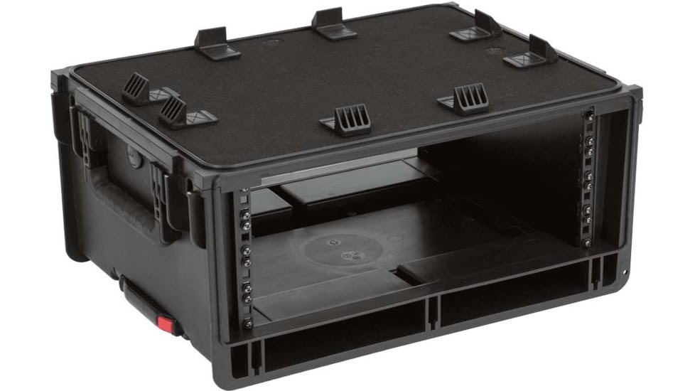 SKB Cases Injecton Molded Laptop/4U Rack Wth Wheels And Pull Handle, 1SKB-ISF4U