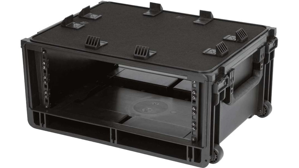 SKB Cases Injecton Molded Laptop/4U Rack Wth Wheels And Pull Handle, 1SKB-ISF4U