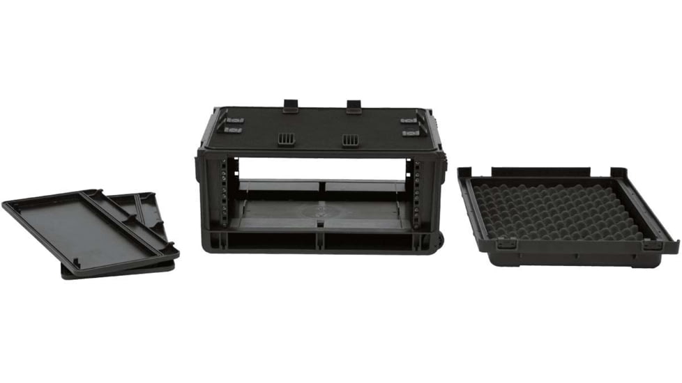SKB Cases Injecton Molded Laptop/4U Rack Wth Wheels And Pull Handle, 1SKB-ISF4U