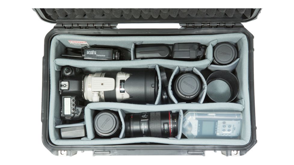 SKB Cases iSeries Case w/Think Tank Designed Photo Dividers, Black, 19.5in x 10.5in x 7in 3i-2011-8DT
