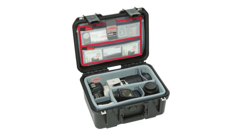 SKB Cases iSeries Case w/Think Tank Designed Photo Dividers and Lid Organizer, Black, 12.5in x 8.5in x 4.5in 3i-1309-6DL