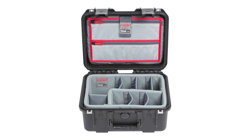 SKB Cases iSeries Case w/Think Tank Designed Photo Dividers and Lid Organizer, Black, 12.5in x 8.5in x 4.5in 3i-1309-6DL